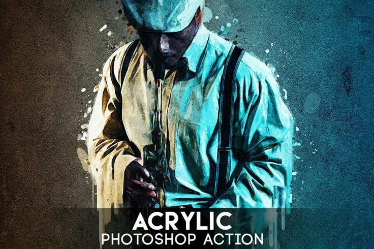 View Information about Acrylic Photoshop Action