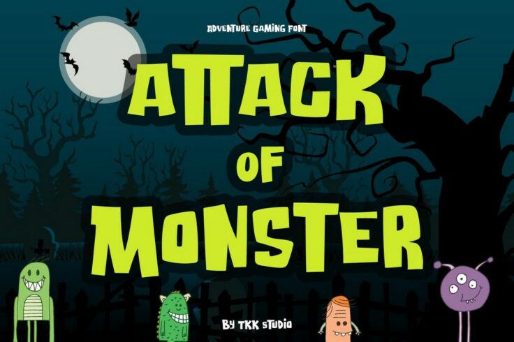 View Information about Attack of Monster Spooky Cartoon Font