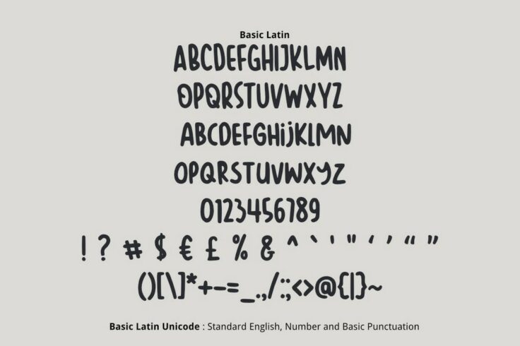 View Information about Barokah Unique Number Font