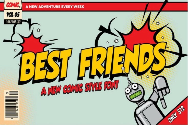 View Information about Best Friends Creative Comic Font