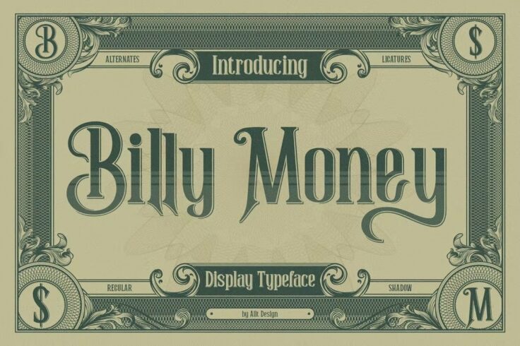 View Information about Billy Money Victorian Style Old English Font