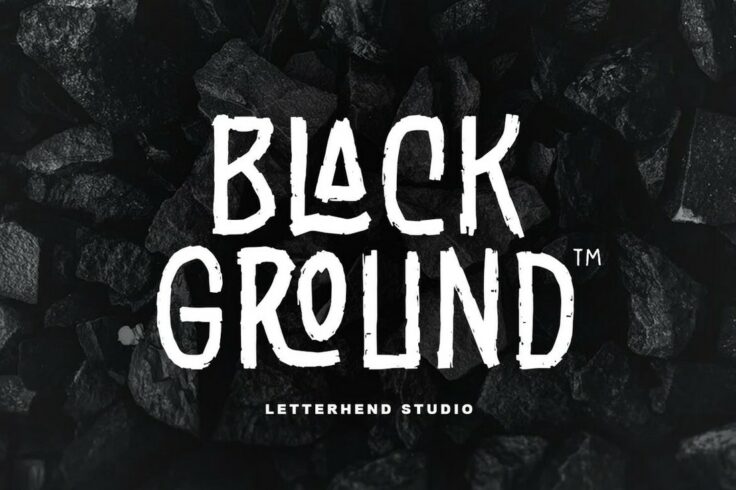 View Information about Black Ground Creative Rustic Font