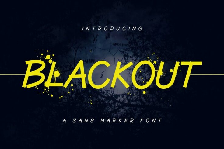 View Information about Blackout Sans Marker Font