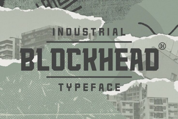 View Information about Blockhead Geometric Block Font