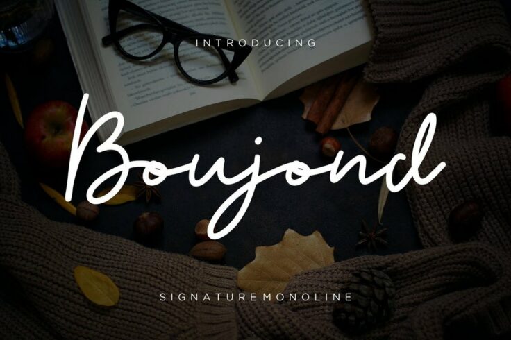 View Information about Boujond Signature Monoline Font
