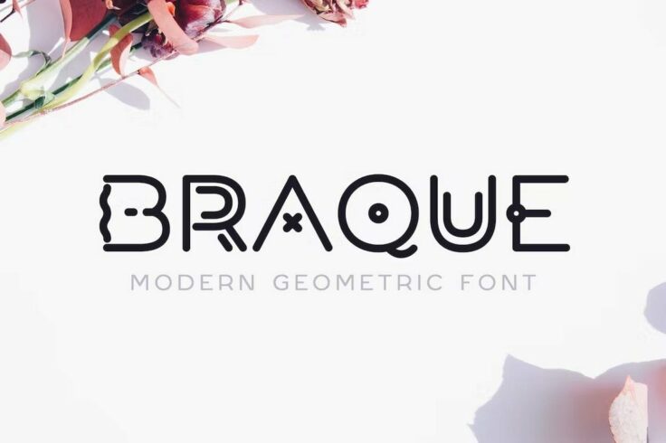 View Information about Braque Modern Geometric Logo Font