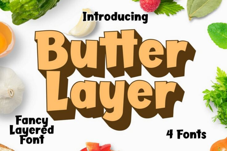 View Information about Butter Layer Fun Fonts With Shadow