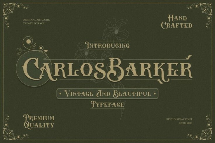 View Information about Carlos Barker Vintage Victorian Font