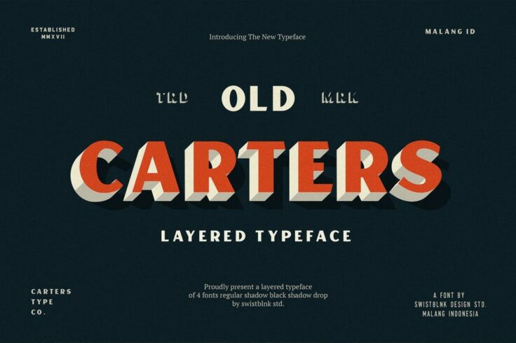 View Information about Carter Layered Shadow Font