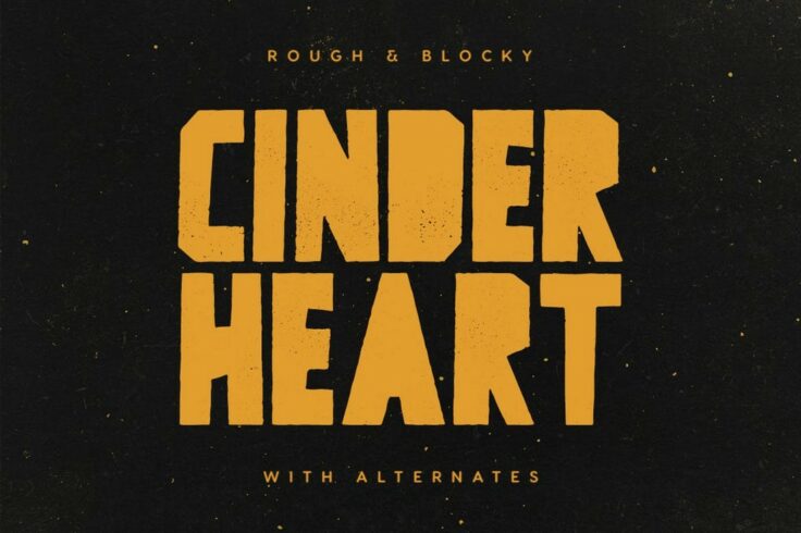 View Information about Cinderheart Rough Blocky Font
