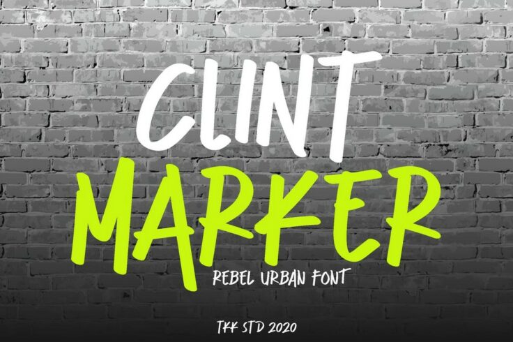 View Information about Clint Marker Brush Graffiti Font