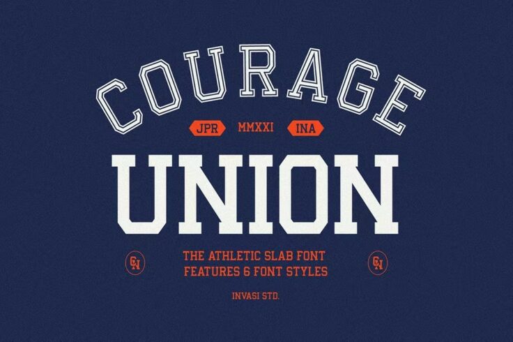 View Information about Courage Union College Sports Font