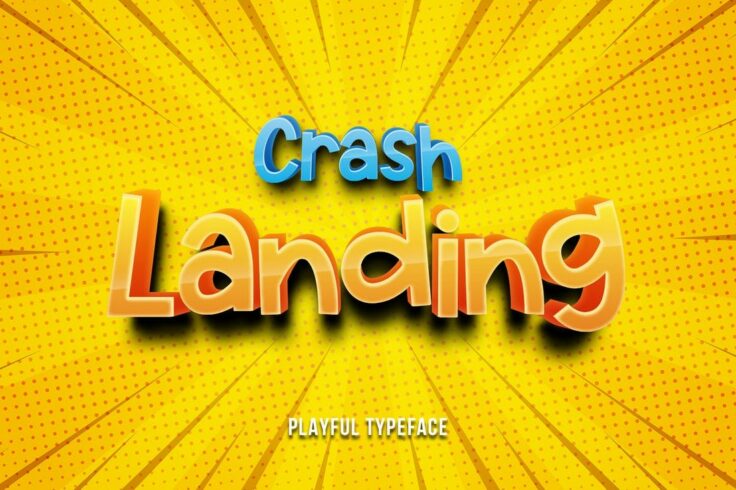 View Information about Crash Landing Playful Gaming Font