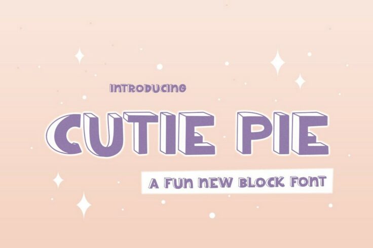 View Information about Cutie Pie Fun 3D Font