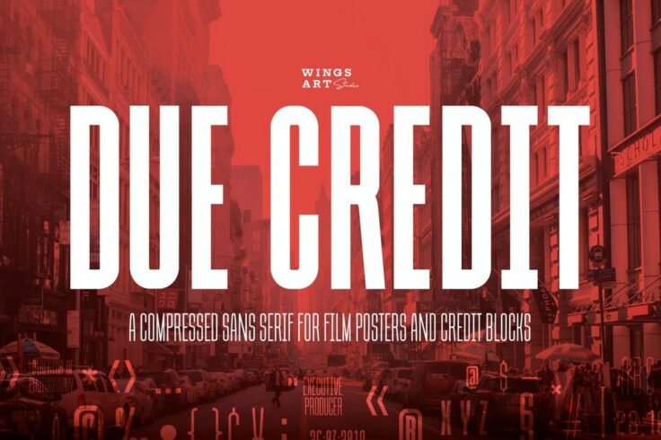 View Information about Due Credit Movie Poster Credits Font