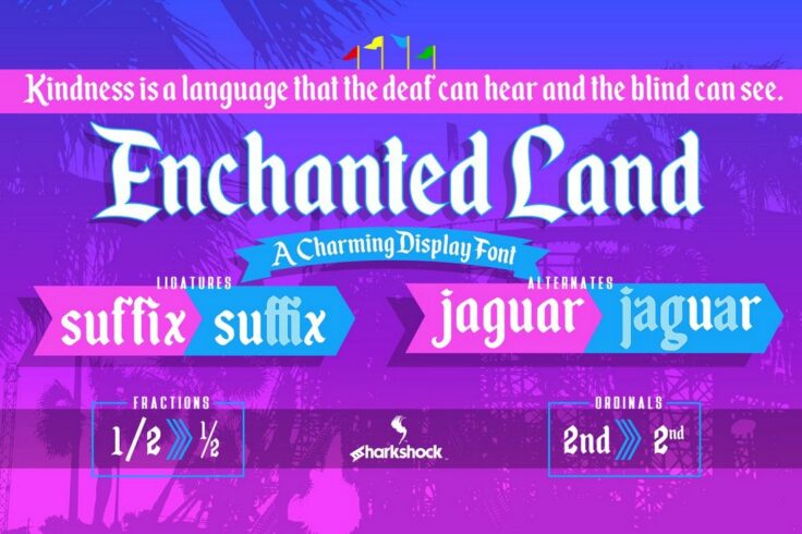 View Information about Enchanted Land Serif Decorative Font