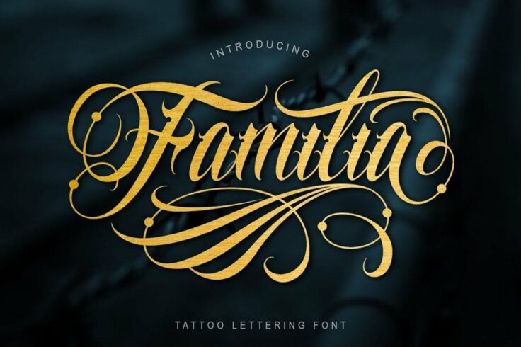 View Information about Familia Tattoo Lettering Font