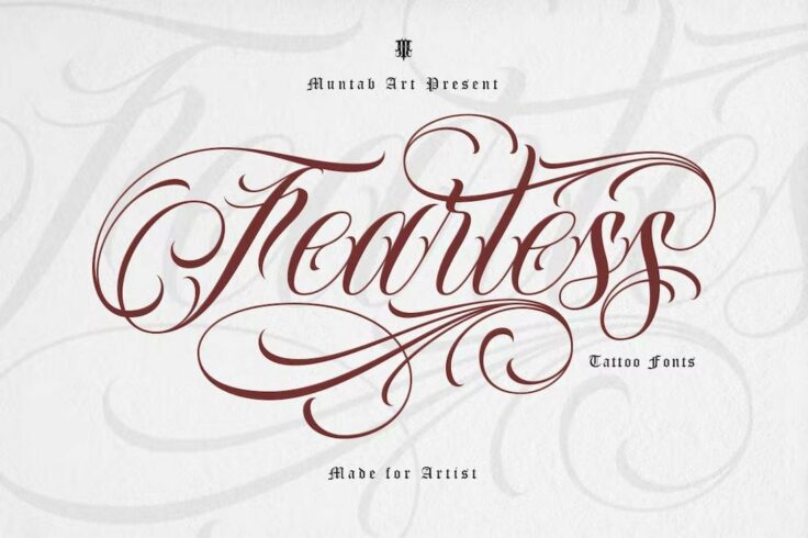 View Information about Fearless Stylish Tattoo Font