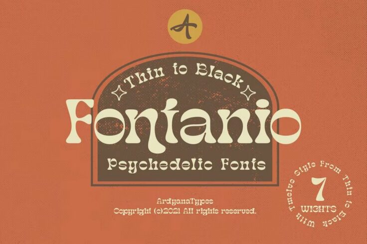 View Information about Fontanio Retro Psychedelic Font
