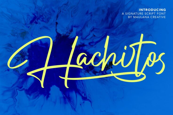 View Information about Hachitos Signature Script Font