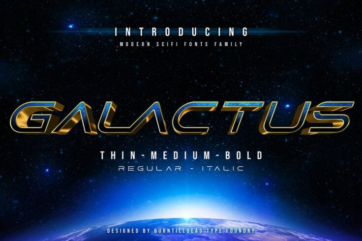 View Information about Galactus Futuristic Gaming Font