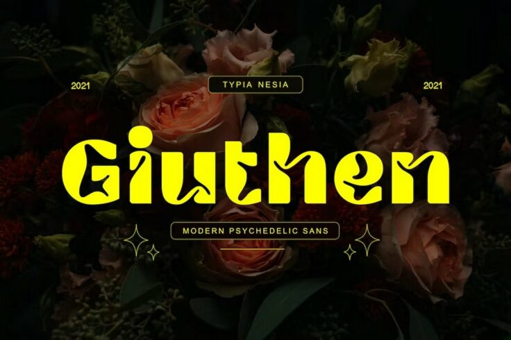 View Information about Giuthen Modern Psychedelic Font