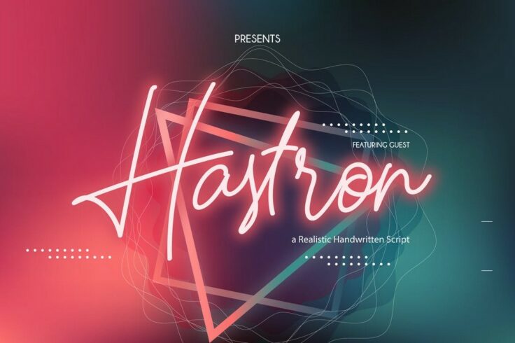 View Information about Hastron Neon Monoline Retro Font