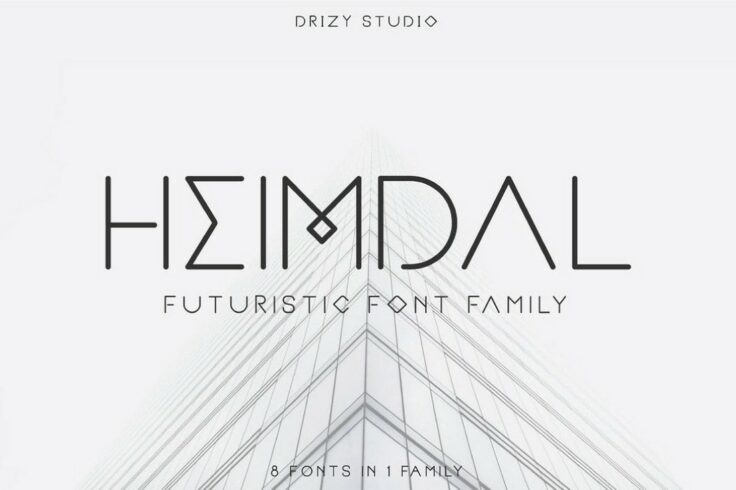 View Information about HEIMDAL Futuristic Font Family