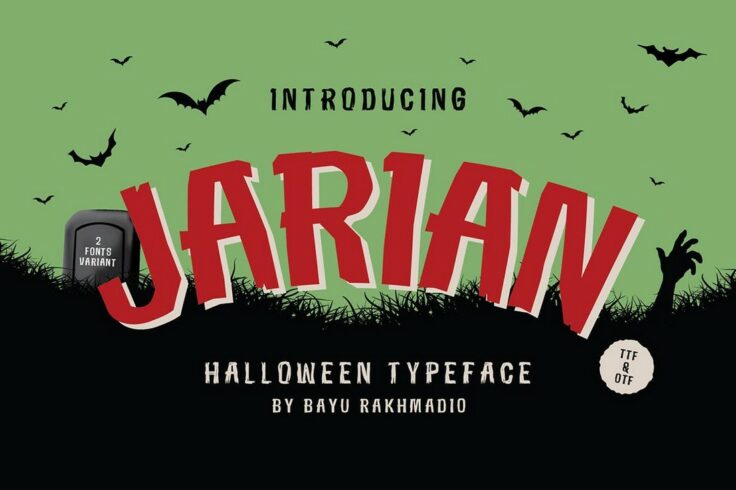View Information about JARIAN Halloween-Style Comic Font