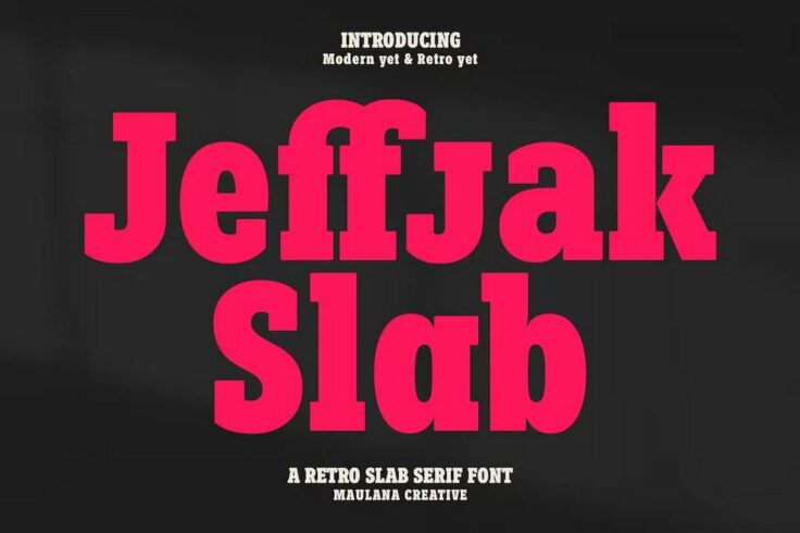 View Information about Jeffjak Retro Slab Serif Font