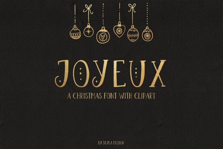 View Information about Joyeux Decorative Christmas Font
