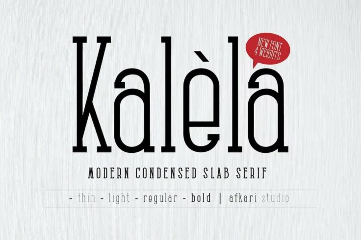 View Information about Kalela Condensed Slab Serif Font