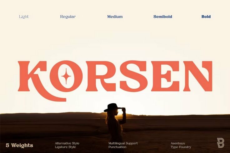 View Information about Korsen Modern Slab Serif Font