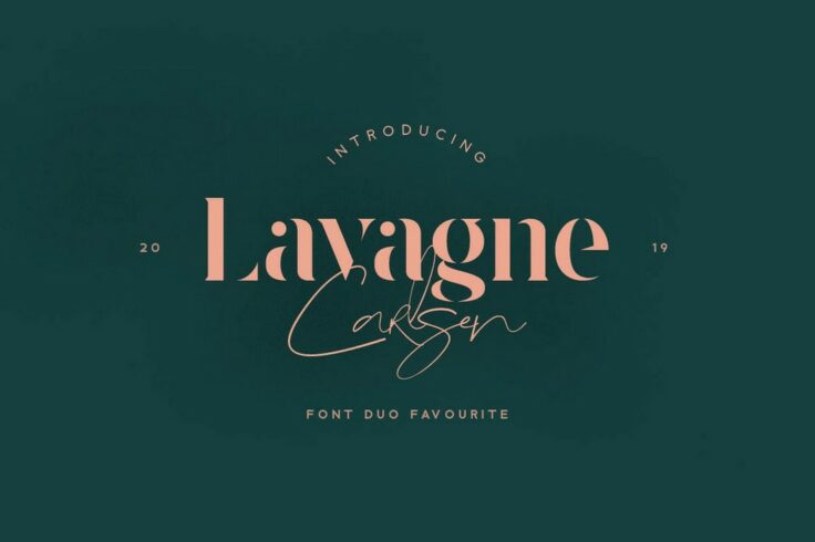 View Information about Lavagne Carlsen Feminine Font Duo