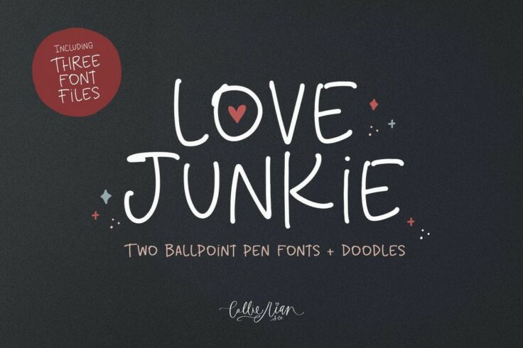 View Information about Love Junkie Felt Marker Thin Font