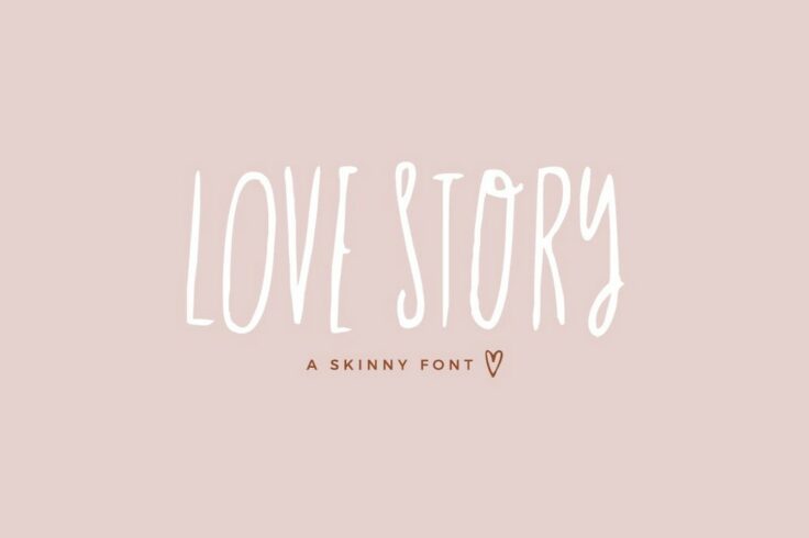 View Information about Love Story Cute Skinny Font