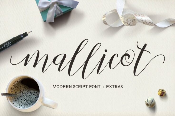 View Information about Mallicot Cursive Script Font