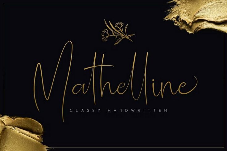 View Information about Mathelline Classy Handwritten Font