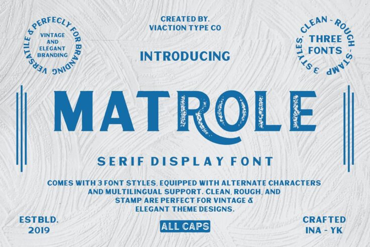 View Information about Matrole Vintage Serif Font