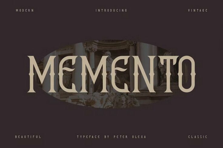 View Information about Memento Vintage Serif Tattoo Font