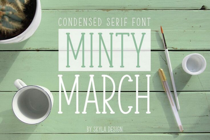 View Information about Minty March Condensed Font