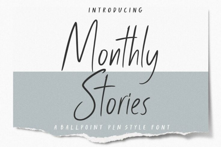 View Information about Monthly Stories Skinny Ballpoint Pen Font