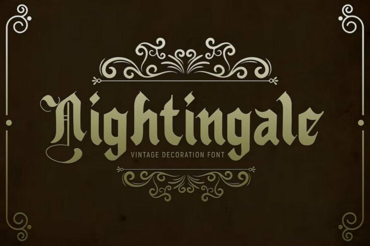 View Information about Nightingale Vintage Medieval Font