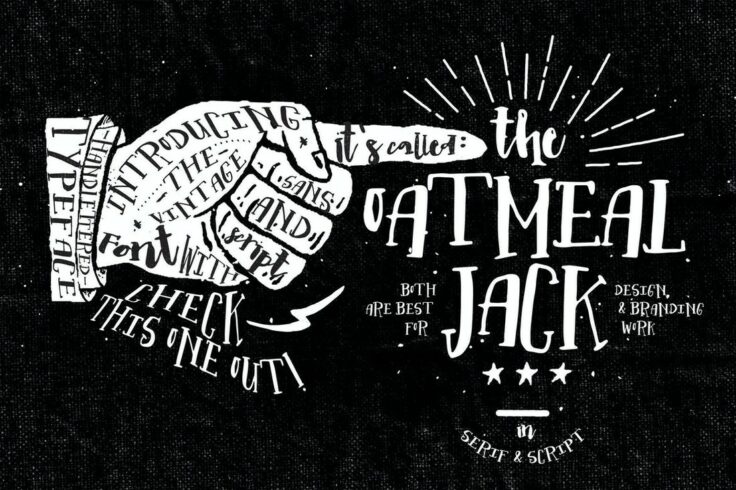 View Information about Oatmeal Jack Hand-Lettered Decorative Font