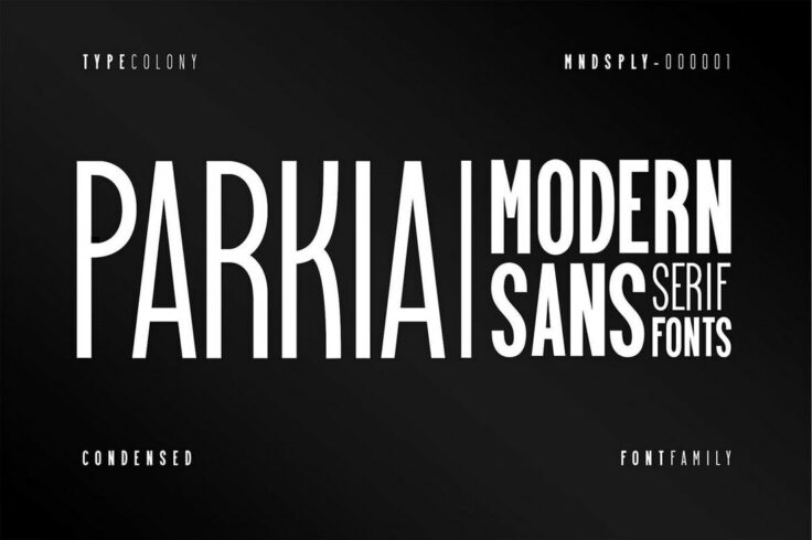 View Information about Parkia Condensed Typeface