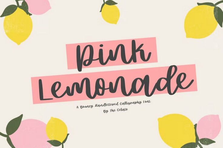 View Information about Pink Lemonade Handlettering Calligraphy Font