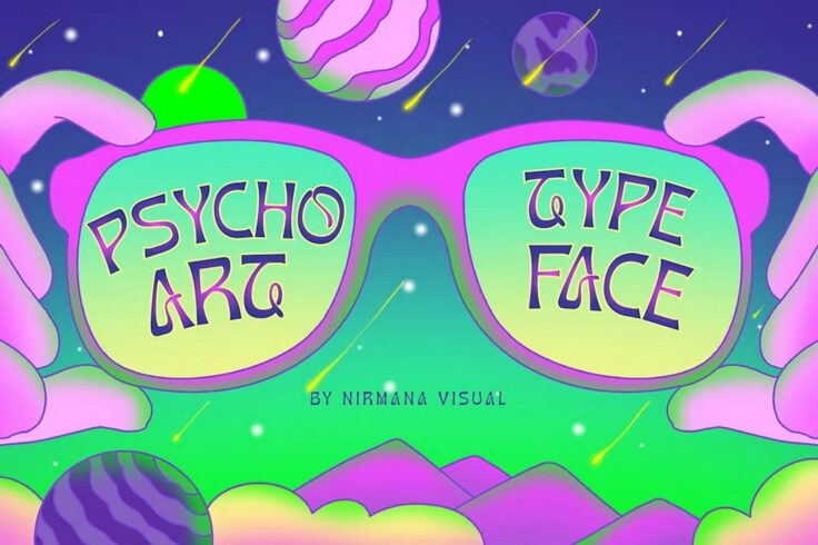 View Information about Psychoart Psychedelic 70s Font