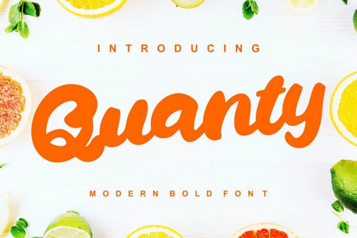 View Information about Quanty Modern Script Bold Font