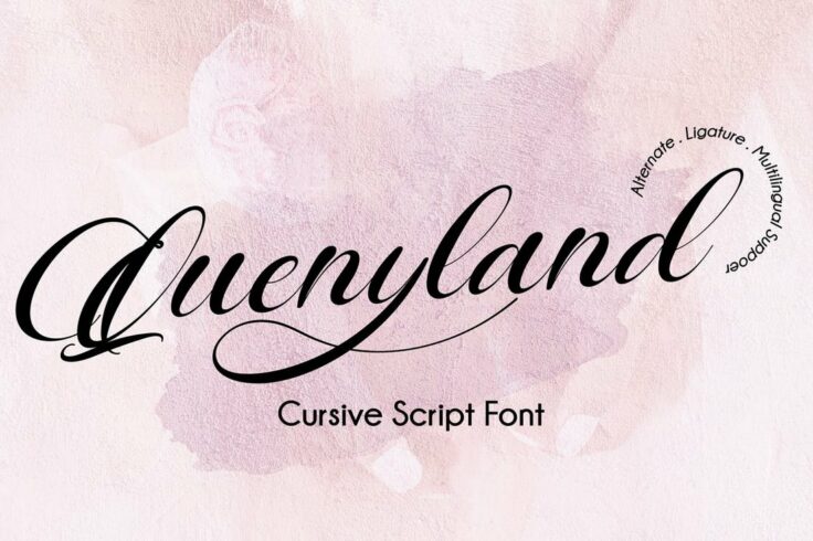 View Information about Quenyland Cursive Script Font