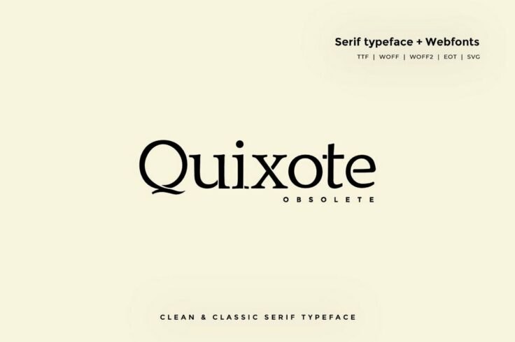 View Information about Quixote Obsolete Classic Typeface